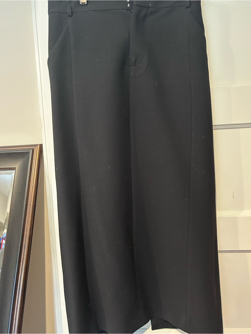 Zara Black Pencil Midi Skirt